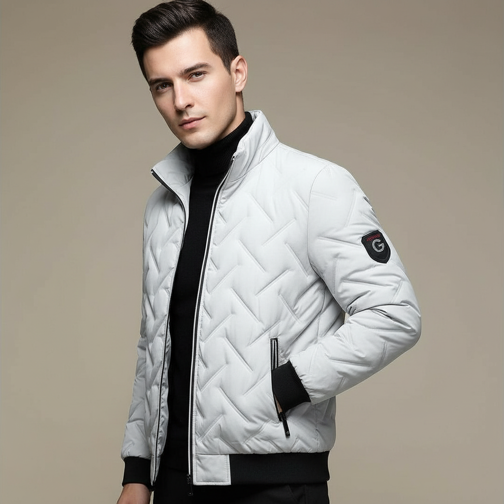 Vario Men’s Jacket with Velvet Finish – Soft Touch Outerwear